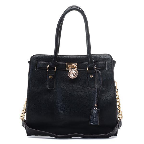 michael kors hamilton large tote svart gylden Virksomhet lm5ay